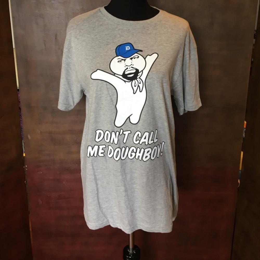 Detroit Tigers Don't Call Me Doughboy T Shirt Gray
